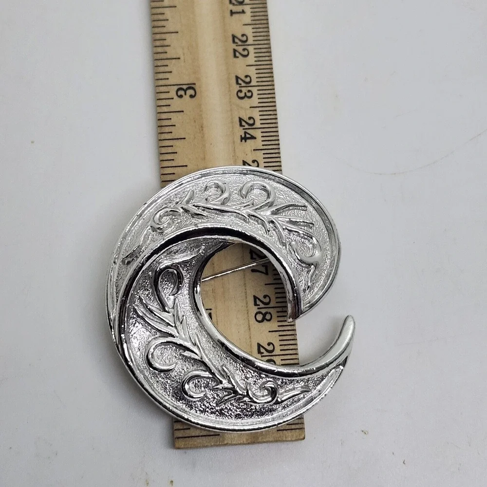 Vintage Emmons Silver Costume Unique Design Brooch Pin‎